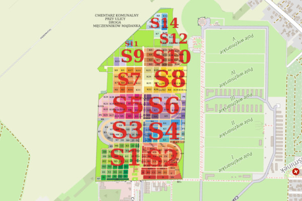 Mapa cmentarza